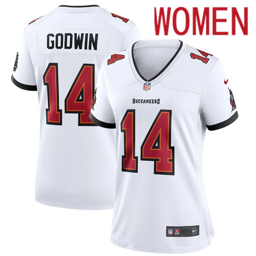 Women Tampa Bay Buccaneers 14 Chris Godwin Nike White Game NFL Jersey